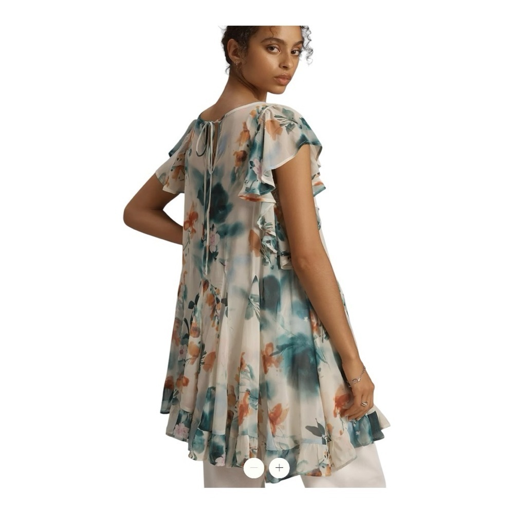 Anthropologie Godet Swing Tunic Top